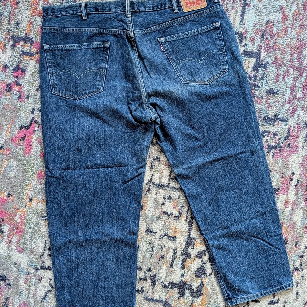 Men's Levi's 550 Regular Fit, Straight Leg, Dark Wash,100% Cotton Jeans - Picture 3 of 3